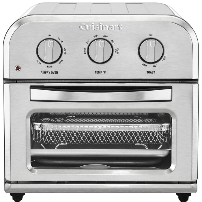 Cuisinart Compact AirFryer/Convection Toaster Oven - Stainless Steel (TOA-26), Refurbished