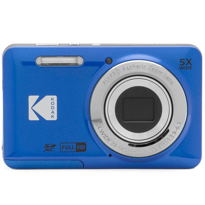 Kodak PIXPRO FZ55 Digital Camera Blue +Lexar 32GB Memory Card + Bag Camera Case