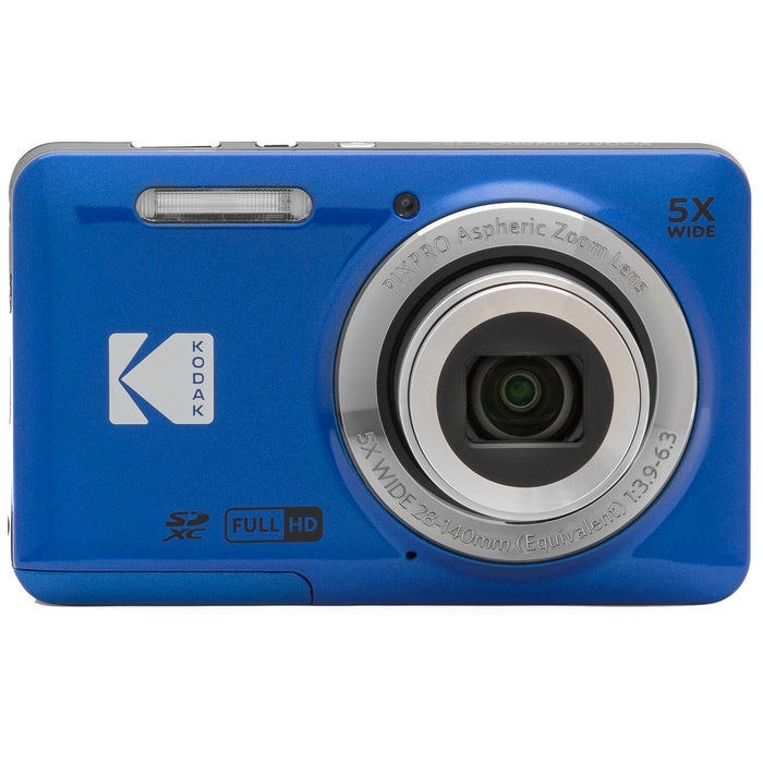 Kodak PIXPRO FZ55 Digital Camera Blue +Lexar 32GB Memory Card + Bag Camera Case