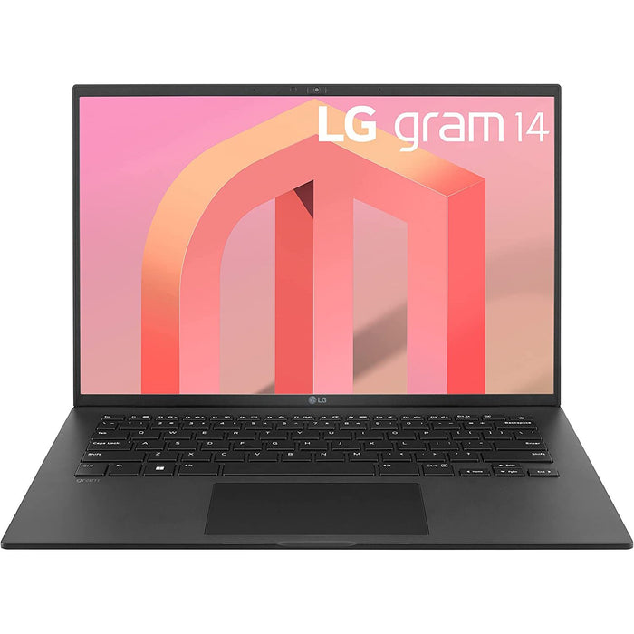 LG Gram 14Z90Q 14" Lightweight Laptop, Intel i7-1260P, 16GB RAM/512GB SSD, Black