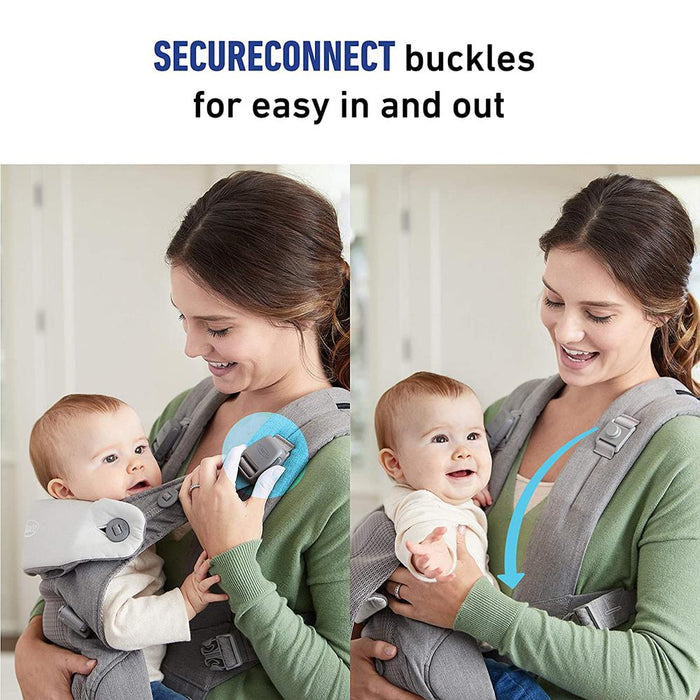 Graco Cradle Me 4-in-1 Baby Carrier, Mineral Gray w/ Play Set + Warranty Bundle