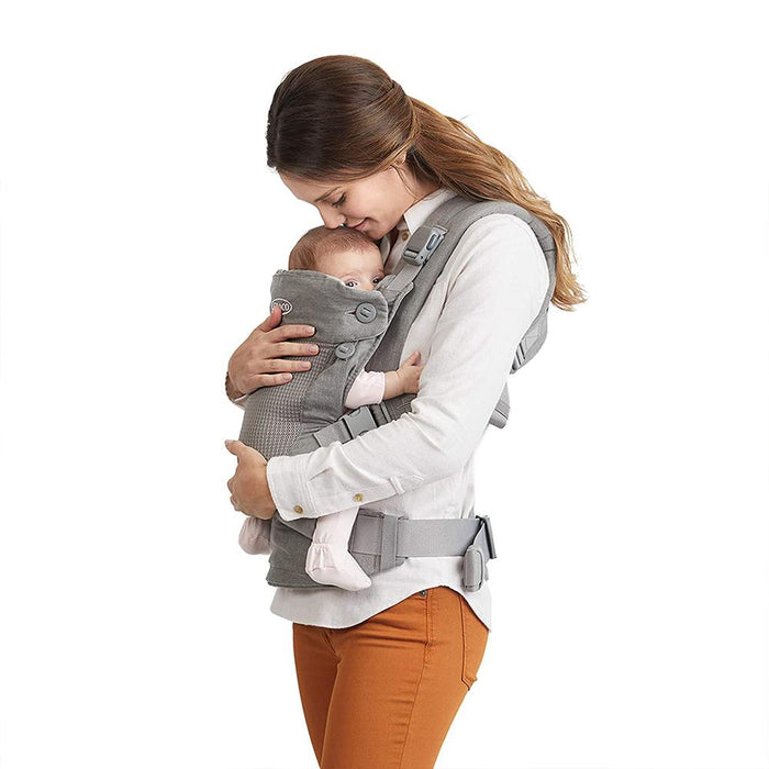 Graco Cradle Me 4-in-1 Baby Carrier, Mineral Gray w/ Play Set + Warranty Bundle