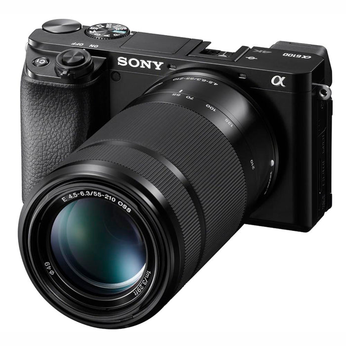 Sony Alpha a6100 APS-C Mirrorless Camera + 16-50mm + 55-210mm Lenses