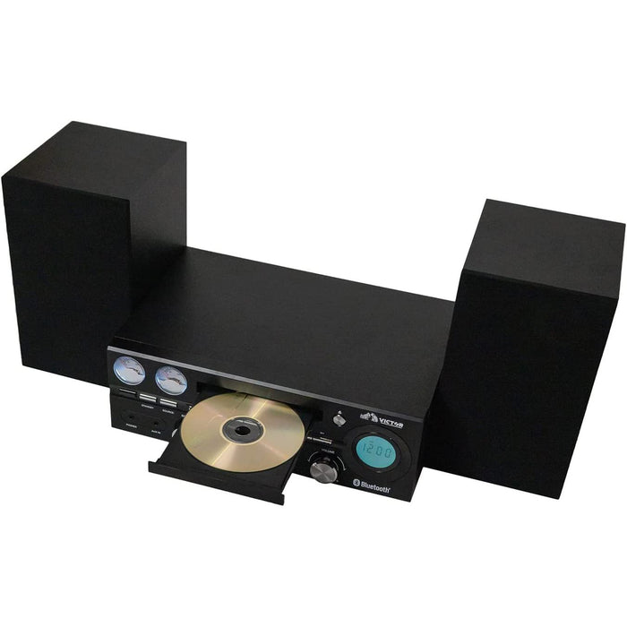 Victor 50-Watt Desktop CD Stereo System with Bluetooth in Black