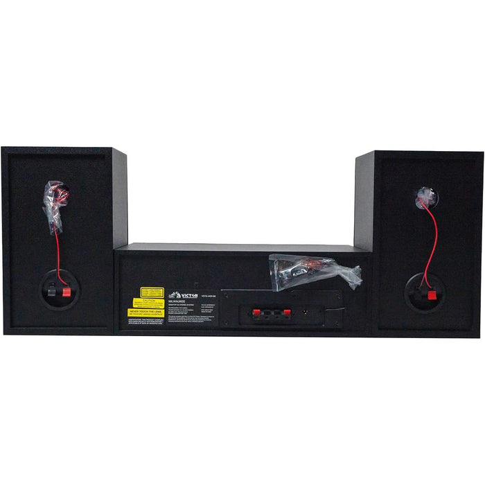 Victor 50-Watt Desktop CD Stereo System with Bluetooth in Black