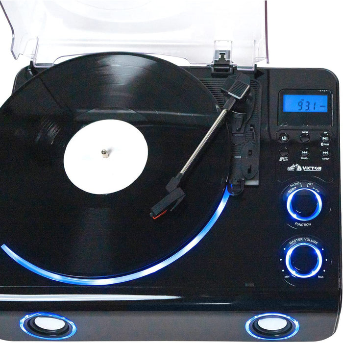 Victor Beacon 5-in-1 Turntable System, Black