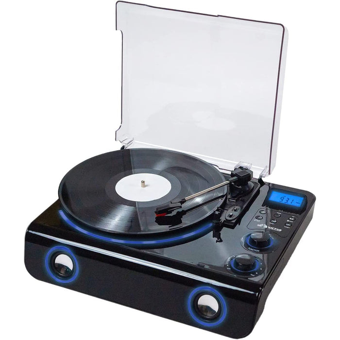 Victor Beacon 5-in-1 Turntable System, Black