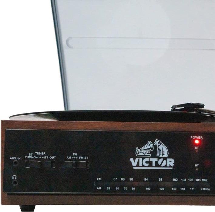 Victor Salem 5-in-1 Turntable System, Mahogany