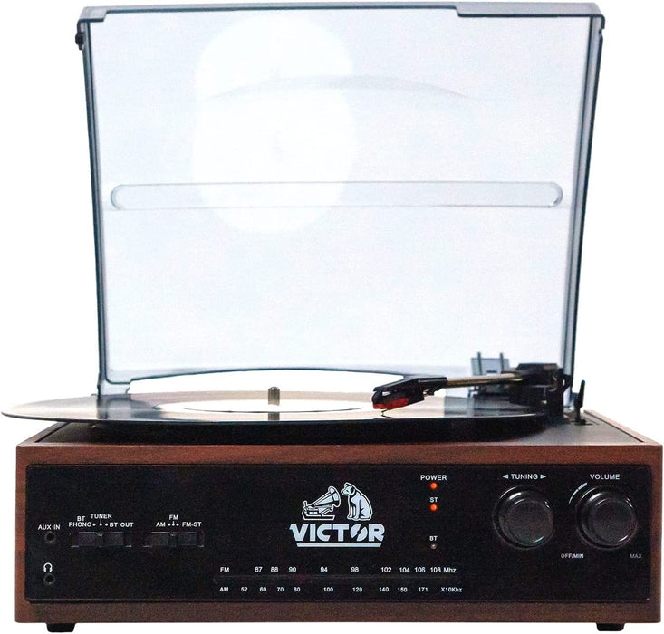 Victor Salem 5-in-1 Turntable System, Mahogany