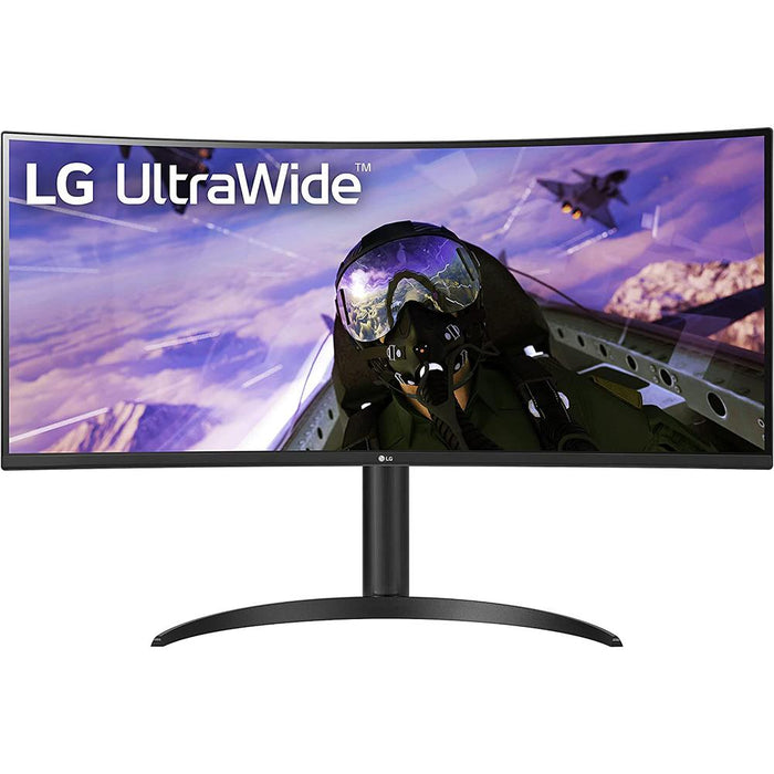 LG 34" Curved UltraWide QHD HDR FreeSync Monitor with Mouse Pad Bundle