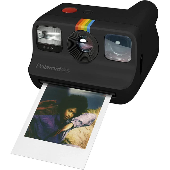 Polaroid Originals GO Mini Instant Camera Black with Color Film Pack of 16