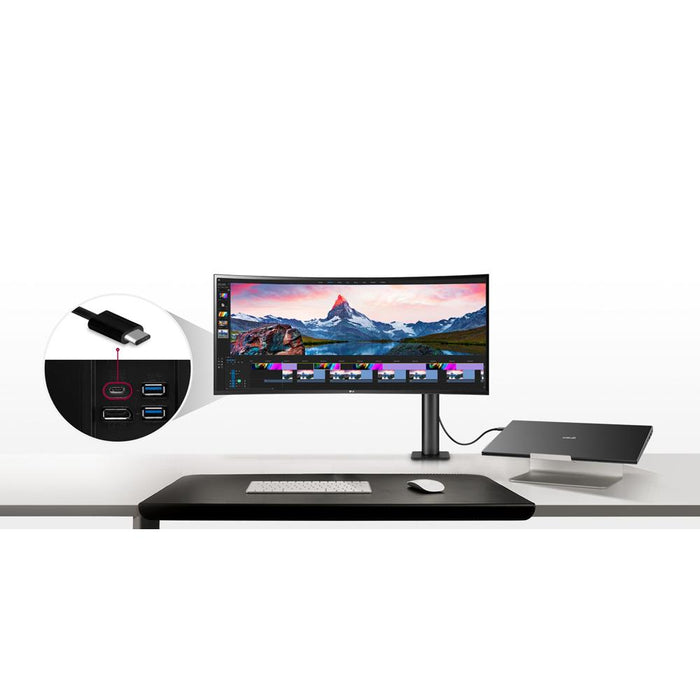 LG 34" 21:9 Curved UltraWide QHD (3440x1440) PC Monitor with Ergo Stand - Open Box