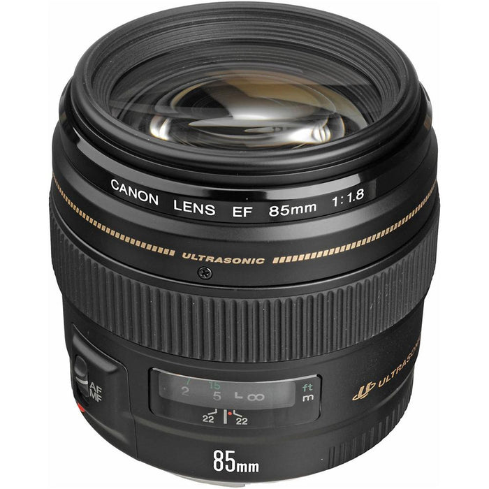 Canon EF 85mm f/1.8 USM Medium Telephoto Lens for Canon SLR + 7 Year Warranty