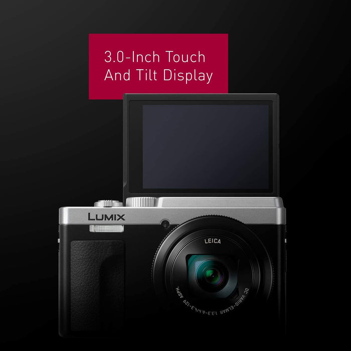 Panasonic LUMIX ZS80 20.3MP Digital Camera, 30x 24-720mm LEICA DC Lens, Silver