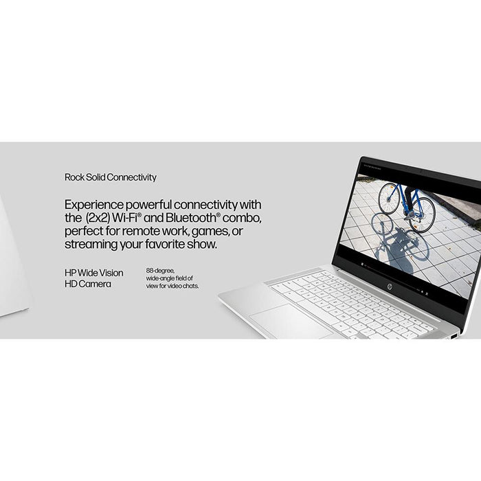 Hewlett Packard Chromebook 14ANA0240NR 14" Touchscreen Laptop, 4GB RAM/64GB SSD, Ceramic White