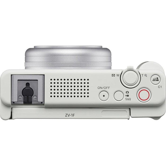 Sony ZV-1F Vlog Camera for Content Creators and Vloggers - White ZV-1F/W - Open Box