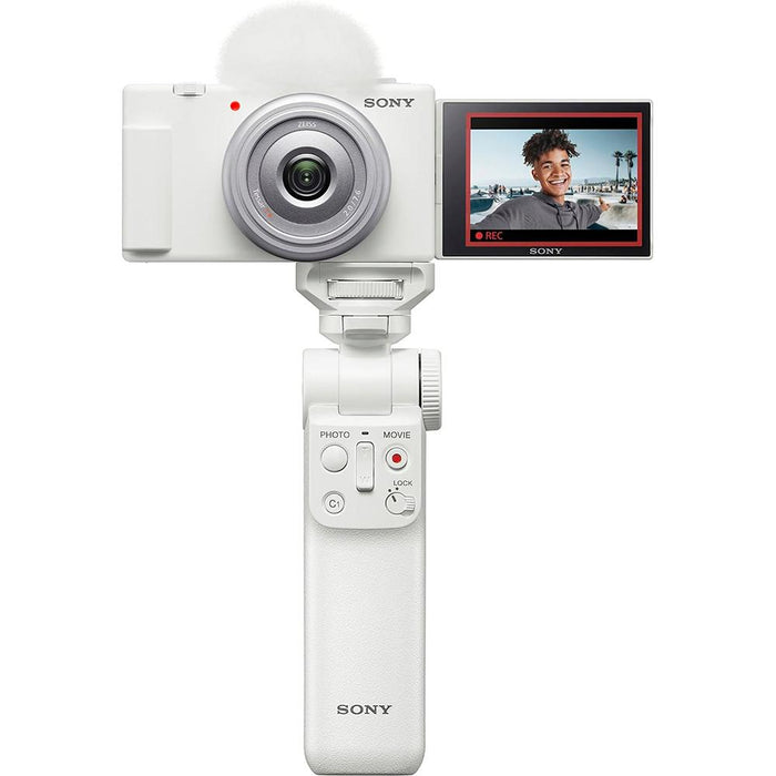 Sony ZV-1F Vlog Camera for Content Creators and Vloggers - White ZV-1F/W - Open Box
