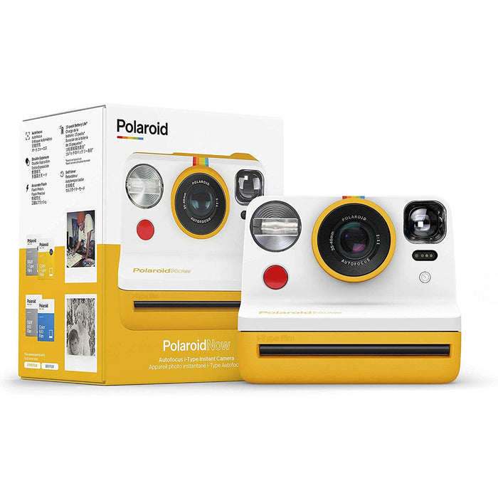 Polaroid Originals Now i-Type Instant Camera - Yellow (PRD9031) with Color Film Frames Bundle