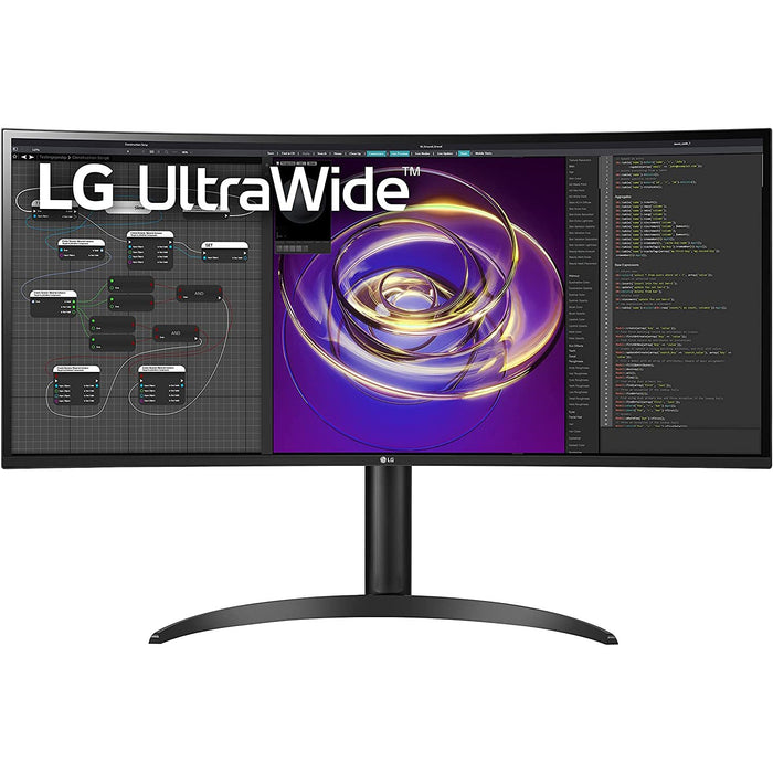 LG 34WP85CN-B 34" Curved 21:9 UltraWide QHD IPS Display PC Monitor +Protection Pack