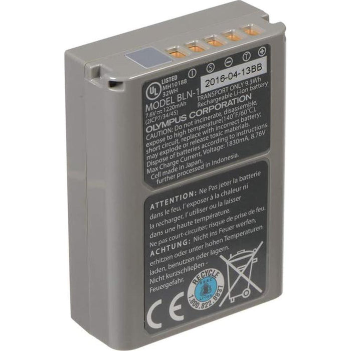 Olympus BLN-1 Lithium Ion Rechargeable Battery, Gray - V620061XU000