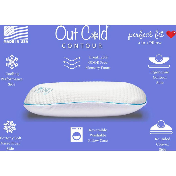 I Love Pillow Out Cold Standard Contour Pillow 2 Pack