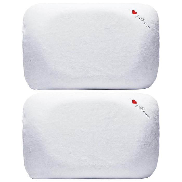 I Love Pillow Standard Size Contour Pillow with Memory Foam Core 2 Pack