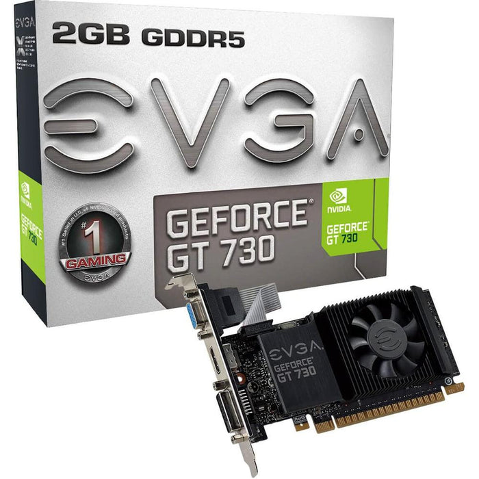 EVGA NVIDIA GeForce GT 730 2GB GDDR5 Single Slot Graphics Card 02G-P3-3732-KR