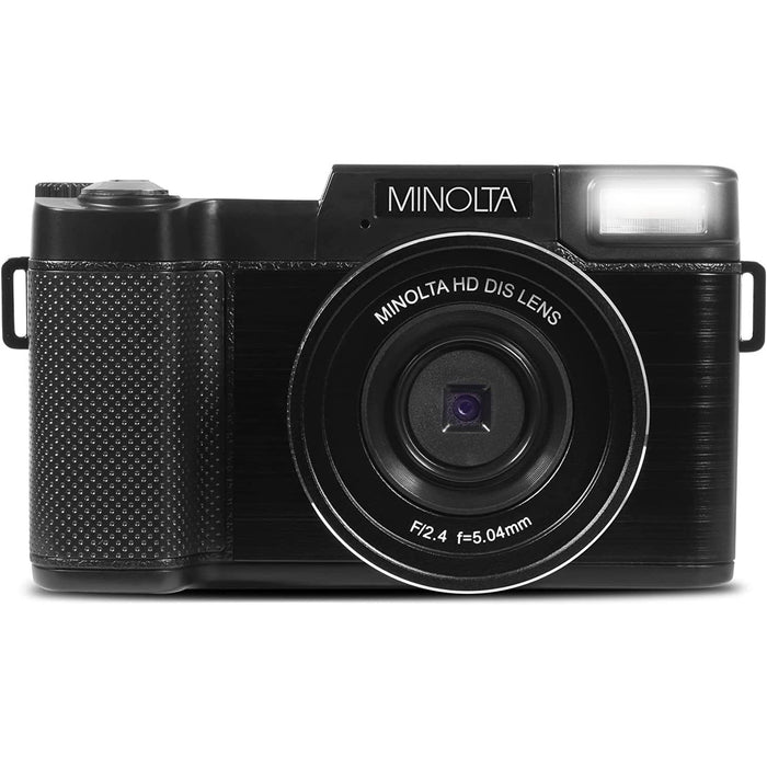Minolta MND30 30MP 2.7K Ultra HD 4X Zoom Digital Camera (Black) - Open Box
