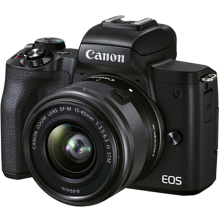 Canon EOS M50 Mark II Digital Camera +EF-M 15-45mm IS STM Lens +3 Year Protection Pack