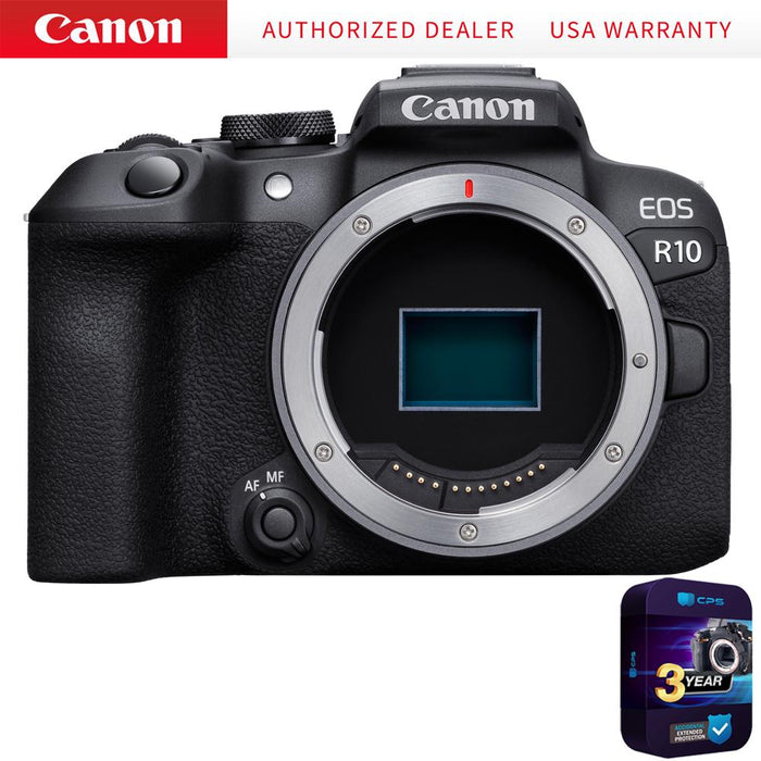 Canon EOS R10 Mirrorless APS-C 24.2MP Camera Body + 3 Year Protection Pack
