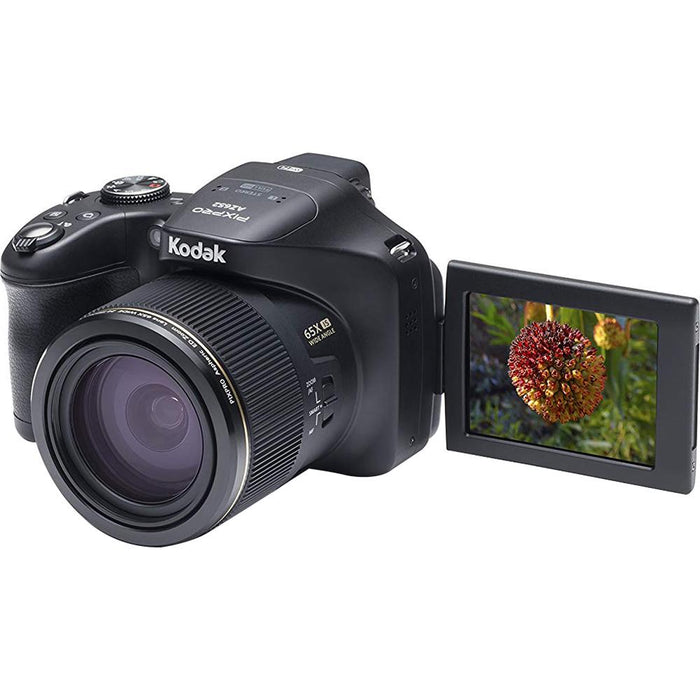 Kodak PIXPRO Astro Zoom 20MP Digital Camera, 65X Optical Zoom w/ 64GB Memory Card Kit