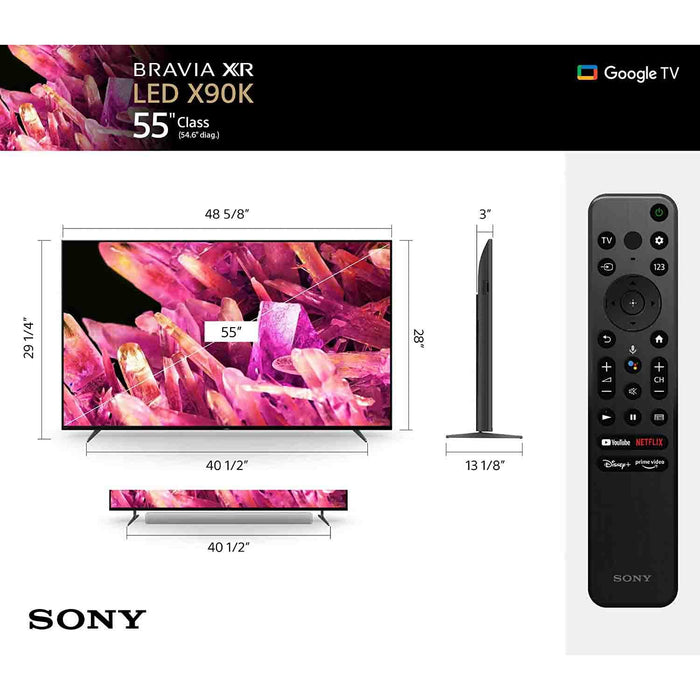 Sony Bravia XR 55" X90K 4K HDR Full Array LED XR55X90K - Open Box
