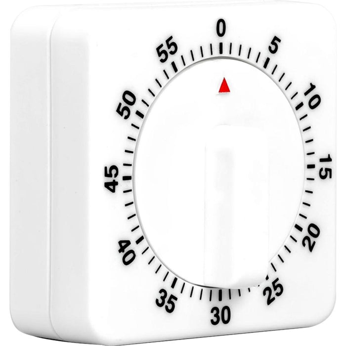 Deco Essentials Mechanical 60 Minute Kitchen Timer, No Batteries Needed, Easy to Read and Set