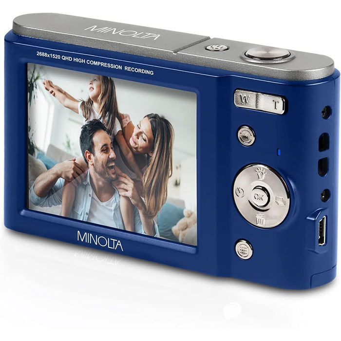 Minolta MND20 44 MP / 2.7K Ultra HD Digital Camera - Blue