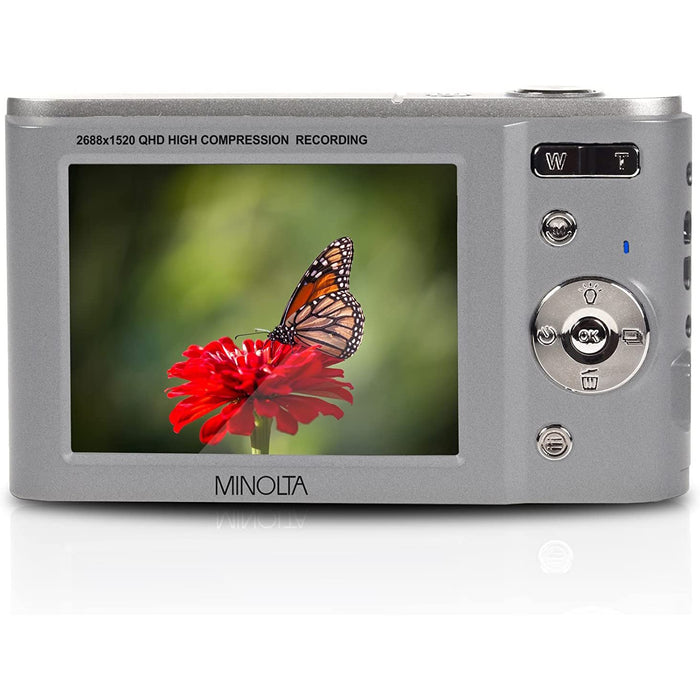 Minolta MND20 44 MP / 2.7K Ultra HD Digital Camera - Silver