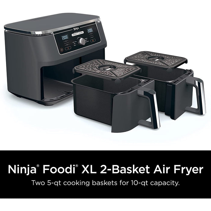 Ninja DZ401 Foodi 6-in-1 10-qt. XL 2-Basket Air Fryer