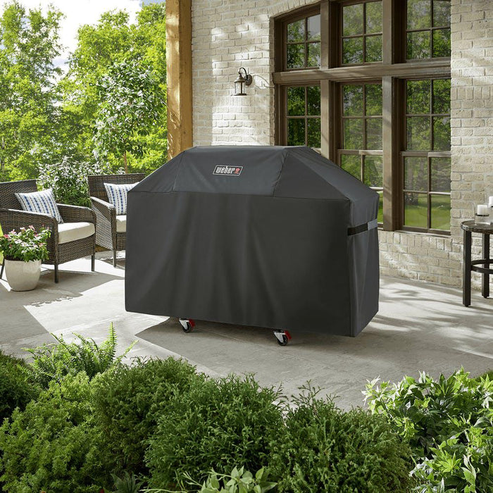 Weber 7757 Genesis 300 Series Premium Grill Cover, Black w/ Duck Fat Cooking Oil