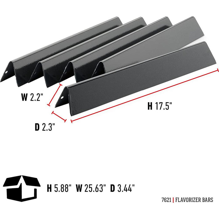 Weber Flavorizer Bar Set for Weber 300 Series Grills 17.5" with Knife & Board