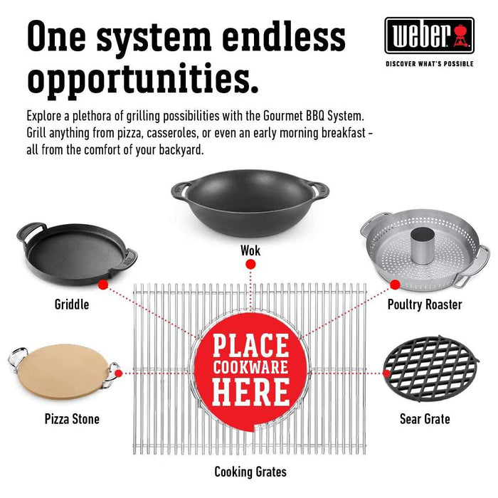 Weber Gourmet Barbeque System Spirit 300 Series Steel Grates + Cover & Drip Pans