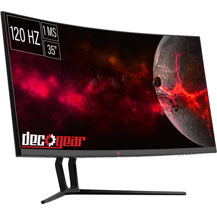 Deco Gear 35" Curved Gaming Ultrawide Monitor, 3440x1440, 120 Hz, 1ms MPRT - Refurbished