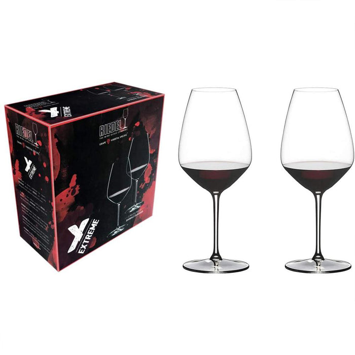 Riedel Extreme Shiraz Wine Glasses Set of 2 with Steel Ice Cubes 4 Pack