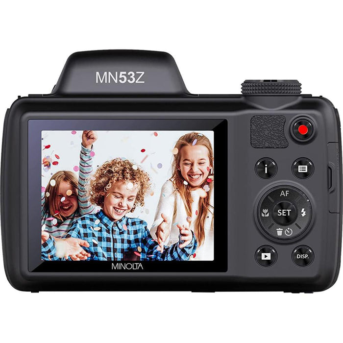 Minolta Pro Shot 16MP Digital Camera with 53x Optical Zoom -  Black - Open Box