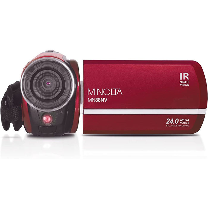 Minolta MN88V 24MP/1080p HD IR Night Vision Camcorder with 16GB SDHC Card - Open Box