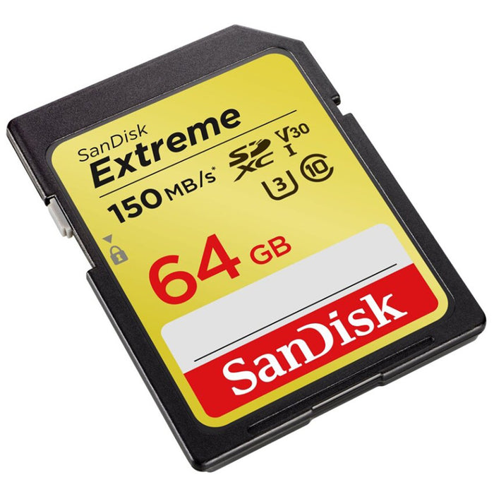 Sandisk Extreme SDXC Memory Card, 64GB, UHS-I (SDSDXV6-064G-ANCIN) - (2-Pack)