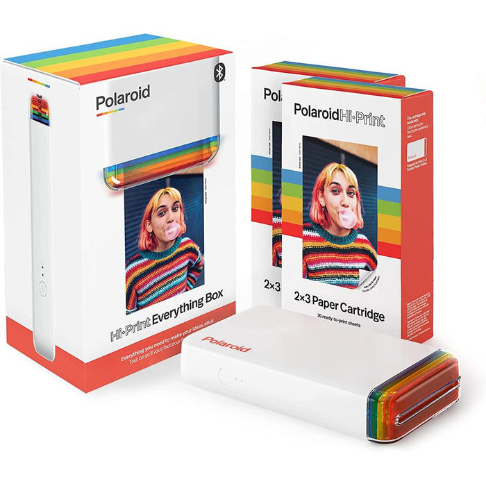 Polaroid Originals Hi-Print Pocket Photo Printer w/ 20 Photo Sheets + Accessories Bundle
