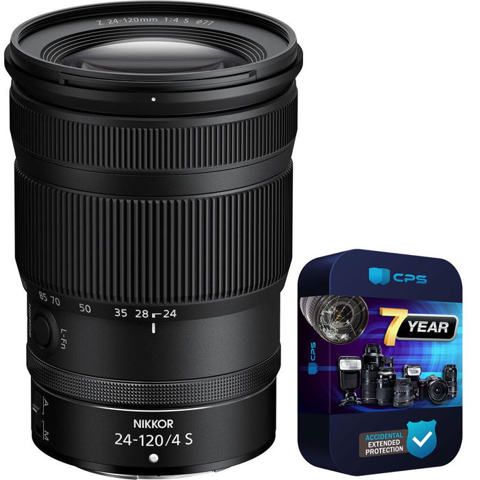 Nikon NIKKOR Z 24-120mm f/4 S Lens Telephoto Zoom F/ Z-Mount + 7 Year Protection Pack