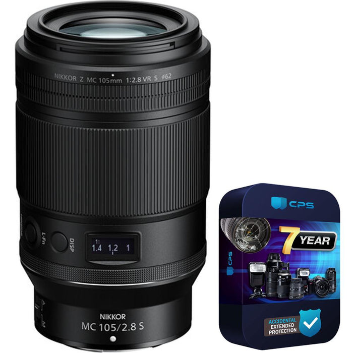 Nikon NIKKOR Z MC 105mm f/2.8 VR S Macro Lens f/ Z-Mount + 7 Year Protection Pack