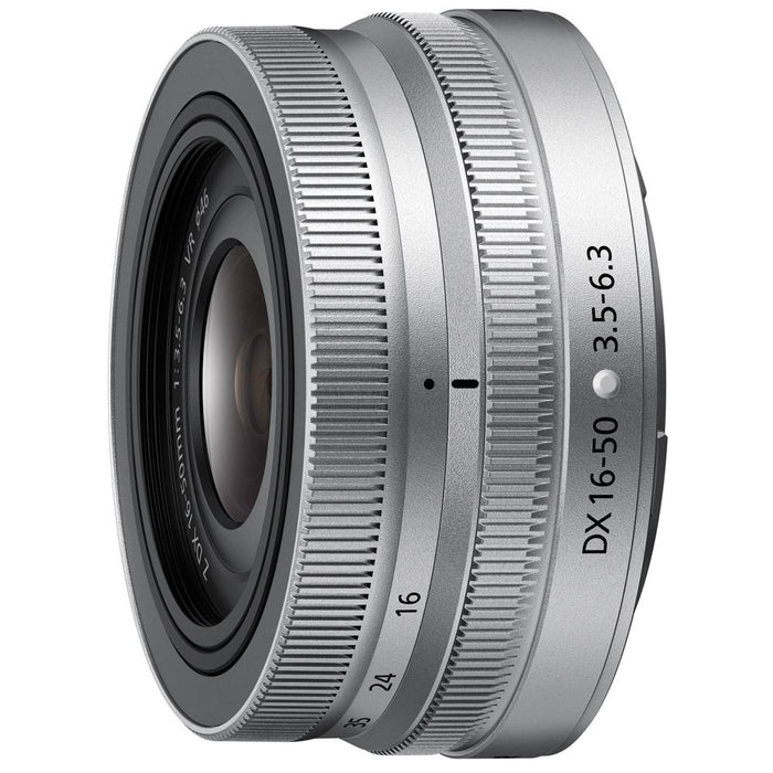 Nikon NIKKOR Z DX 16-50mm F3.5-6.3 VR Zoom Lens Silver Z-Mount + 7 Year Warranty