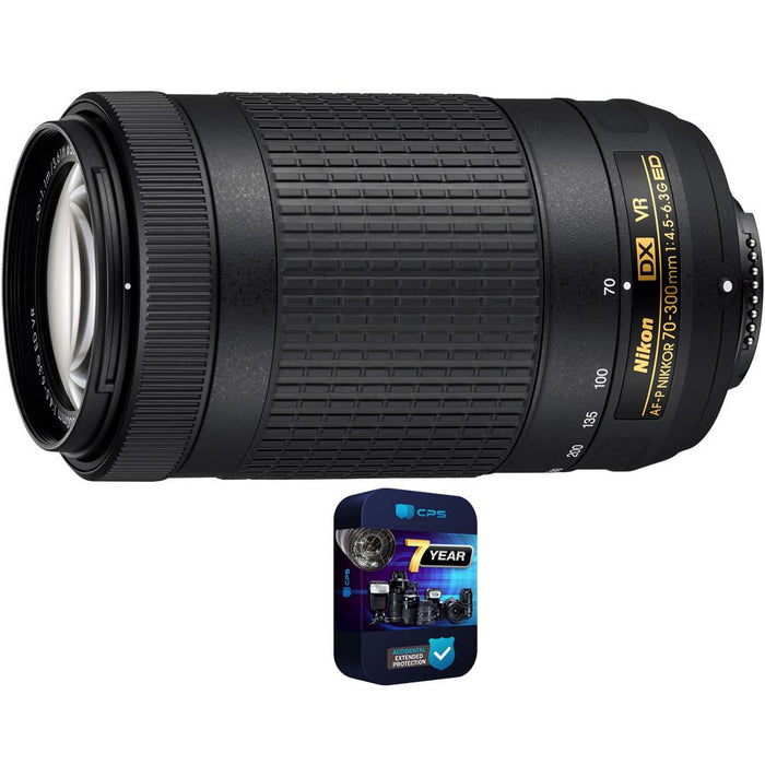 Nikon AF-P DX NIKKOR 70-300mm f/4.5-6.3G ED VR Lens + 7 Year Extended Warranty