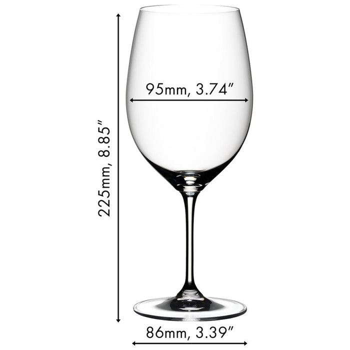 Riedel Vinum Cabernet Sauvignon Wine Glasses 2-Pack - 6416/0 + Deluxe Lever Corkscrew